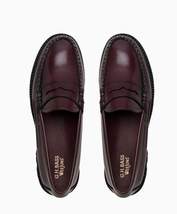 G.H. Bass & Co. Shoes - NEW GH Bass Whitney Super Lug Weejuns burgundy leather loafers size 10